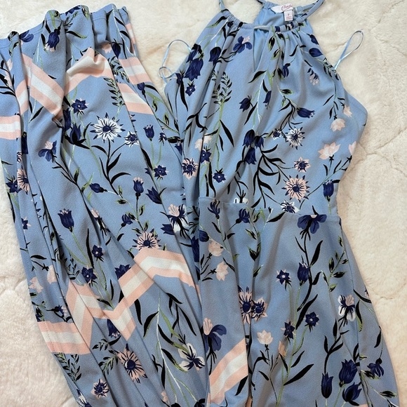 Candie’s small S Blue low summer full length high neck dress - Picture 2 of 4